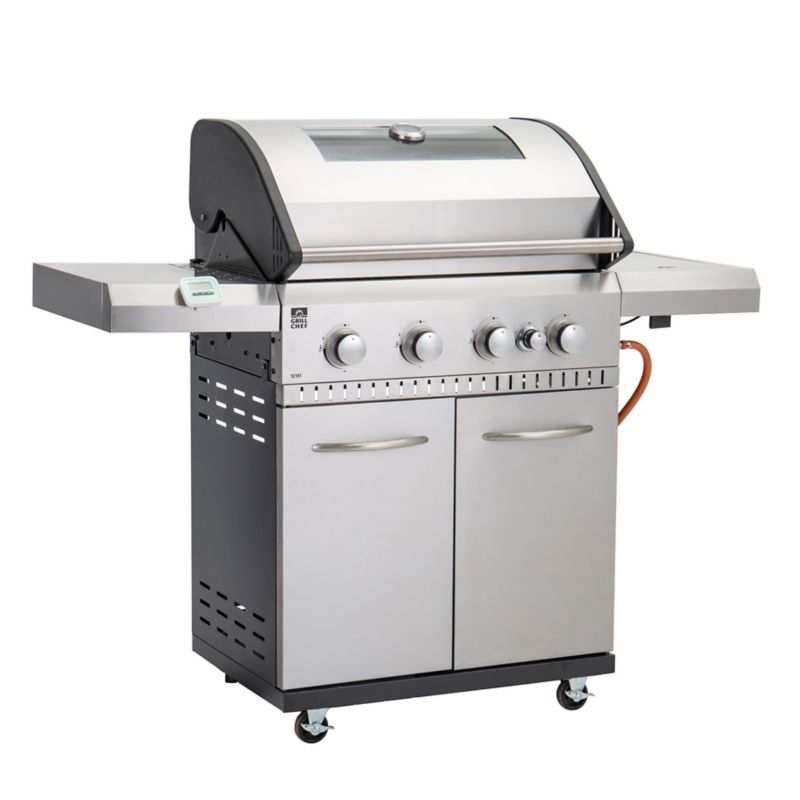 Grill gazowy Inox 4.1 z żeliwnym rusztem
