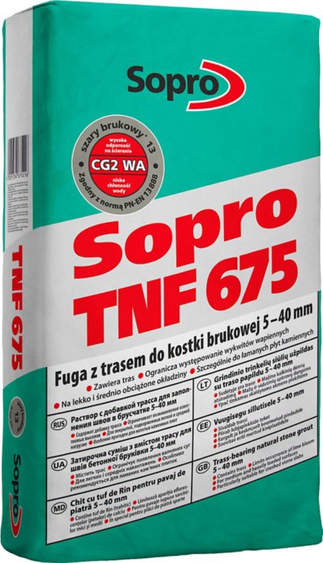 Fuga z trasem do kostki brukowej Sopro TNF 675 25 kg