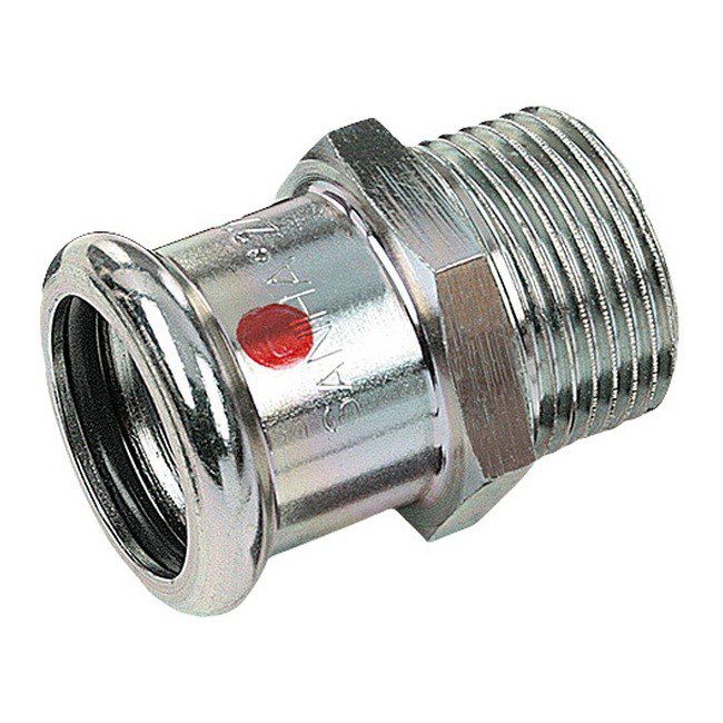 Nypel redukcyjny stalowy Sanha gwint zewnętrzny 18 mm x 3/4"