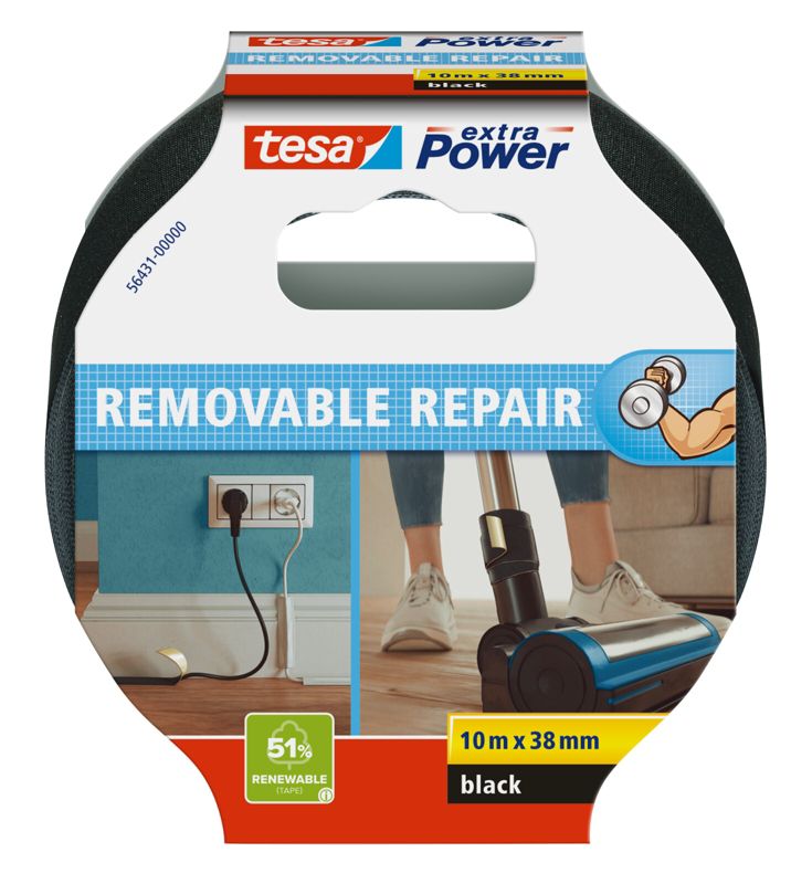 Taśma naprawcza Tesa Eco 10 m x 38 mm czarna