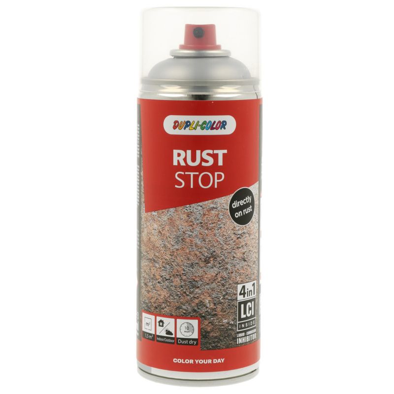 Lakier antykorozyjny Dupli Color Rust Stop RAL 9006 srebrny 0,4 l