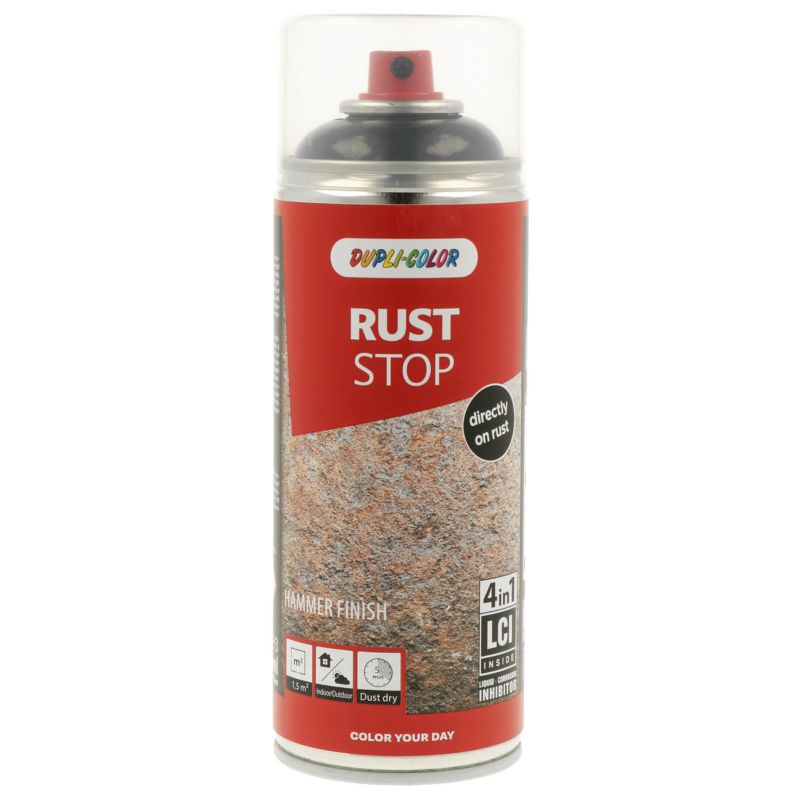 Lakier antykorozyjny Dupli Color Rust Stop antracyt z efektem młotkowym 0,4 l