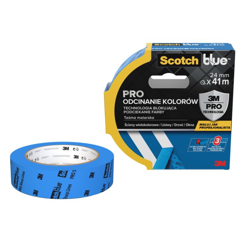 Taśma malarska ScotchBlue do odcinania 24 mm x 41 m