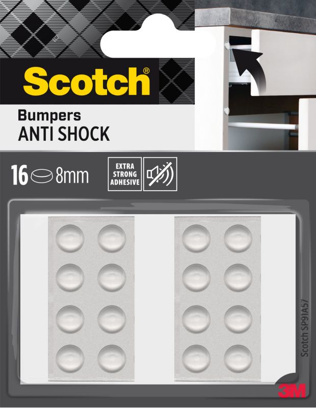 Odbojnik Scotch 8 mm transparentny 16 sztuk