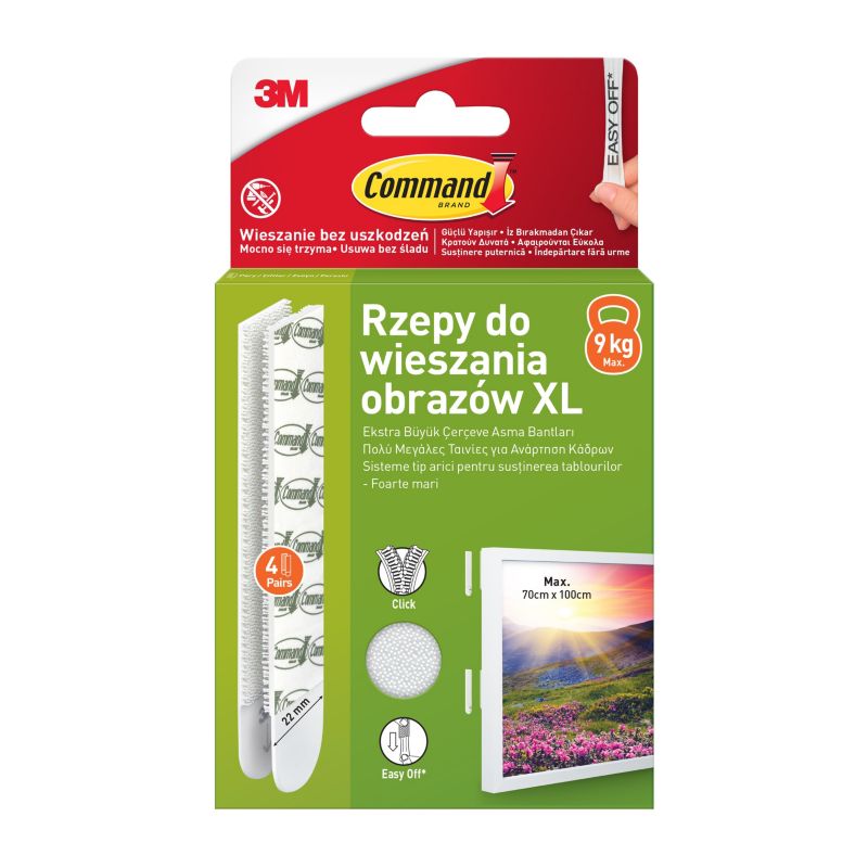 Rzepy Command do ciężkich przedmiotów 4 pary XL