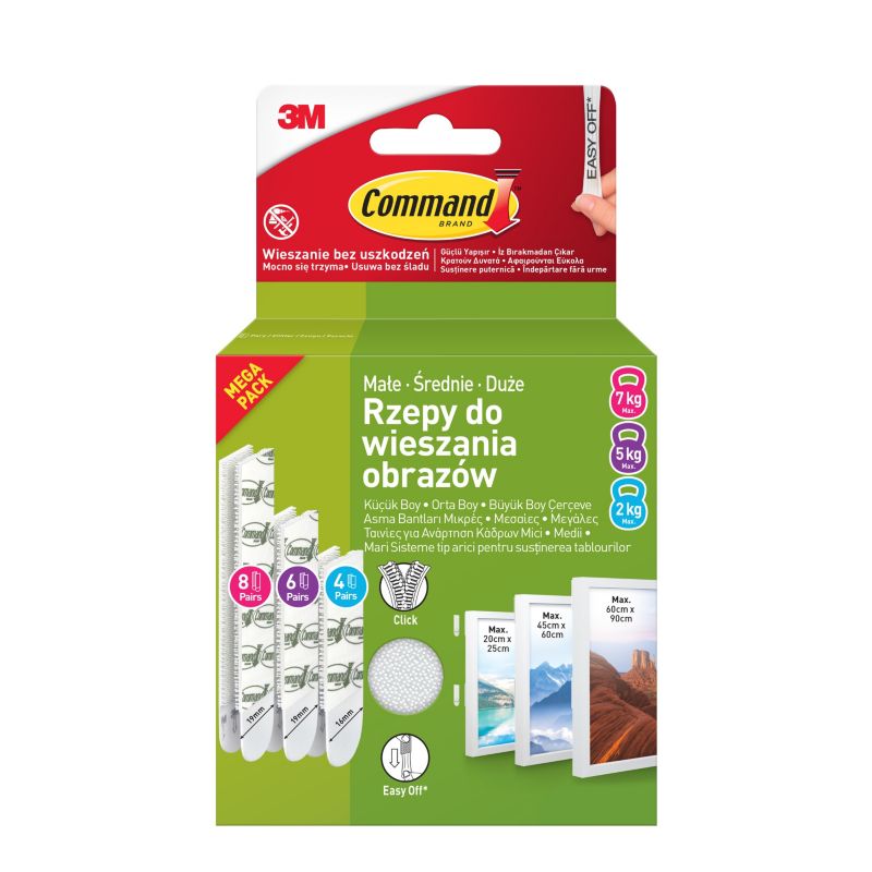 Rzepy Command zestaw 18 par