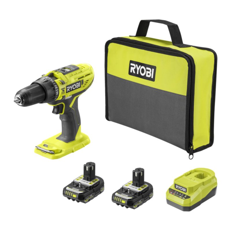 Wiertarko-wkrętarka udarowa Ryobi R18PD32‑2C20SP 18V 2x2Ah