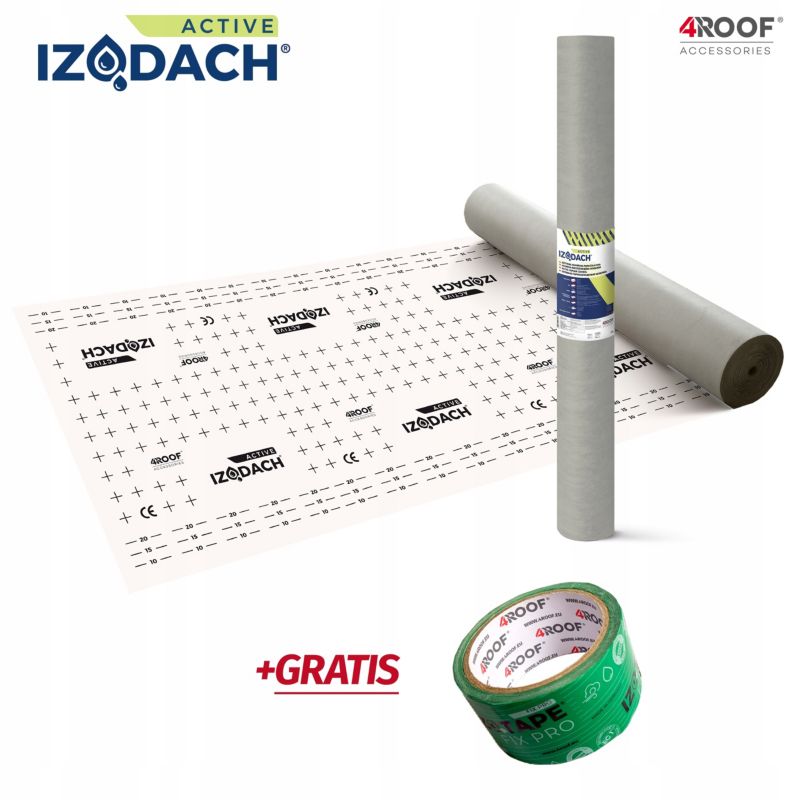4ROOF Membrana paroizolacyjna IZODACH ACTIVE 100g 75m2
