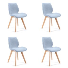 4x krzesło tapicerowane SJ.0159 Niebieskie 4 szt.