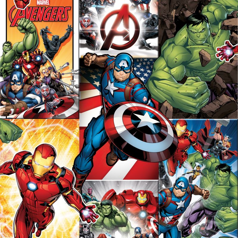 Tapeta flizelinowa dziecięca GoodHome Marvel Heima multikolor