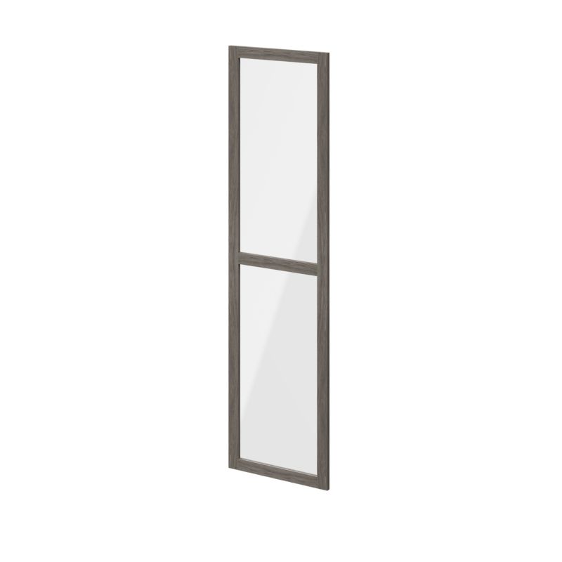Drzwi do korpusu 50 x 187,5 cm GoodHome Atomia dąb szary/szkło transparentne