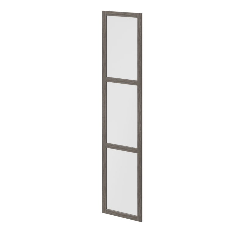 Drzwi do korpusu 50 x 225 cm GoodHome Atomia dąb szary/szkło mleczne