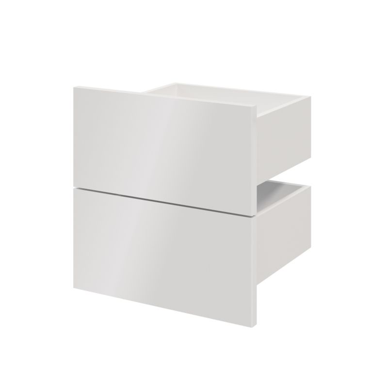 Szuflada zewnętrzna do korpusu 35 x 37,5 cm GoodHome Atomia biała połysk 2 szt.