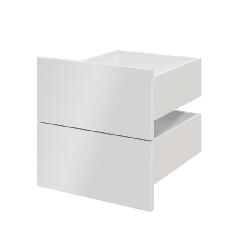 Szuflada zewnętrzna do korpusu 45 x 37,5 cm GoodHome Atomia biały połysk 2 szt.