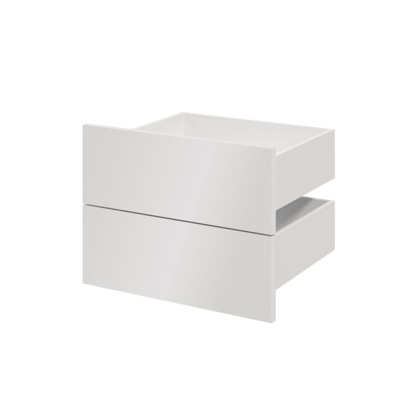 Szuflada zewnętrzna do korpusu 45 x 50 cm GoodHome Atomia biała połysk 2 szt.