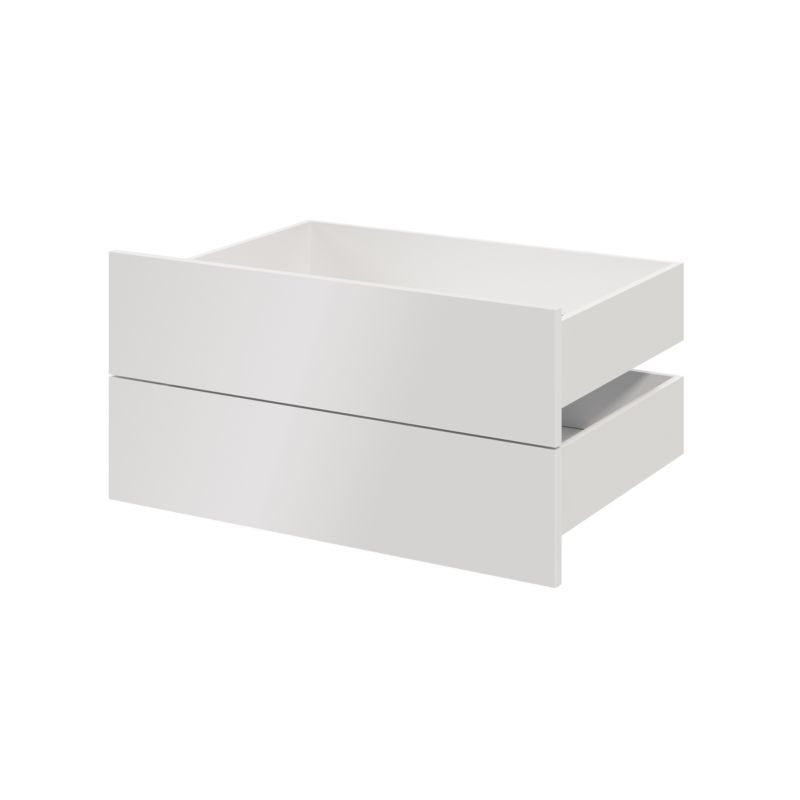 Szuflada zewnętrzna do korpusu 58 x 75 cm GoodHome Atomia biała połysk 2 szt.