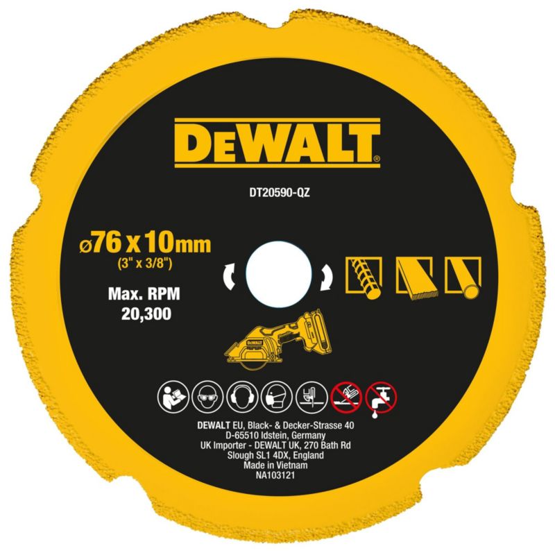 Tarcza diamentowa DeWalt DT20590-QZ 76 x 10 mm