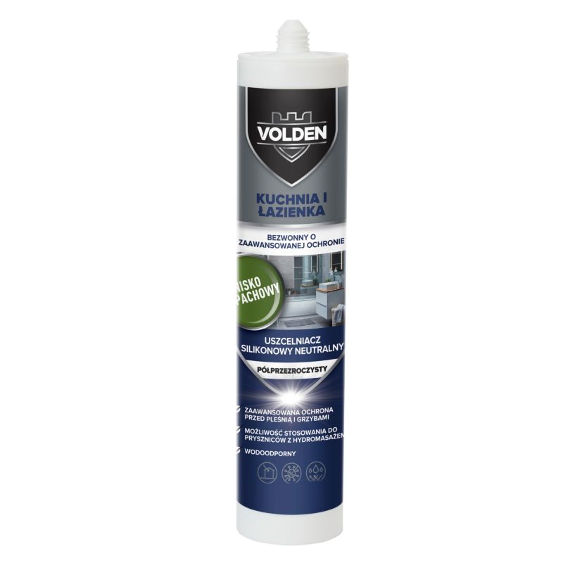 Silikon sanitarny neutralny Volden 280 ml bezbarwny