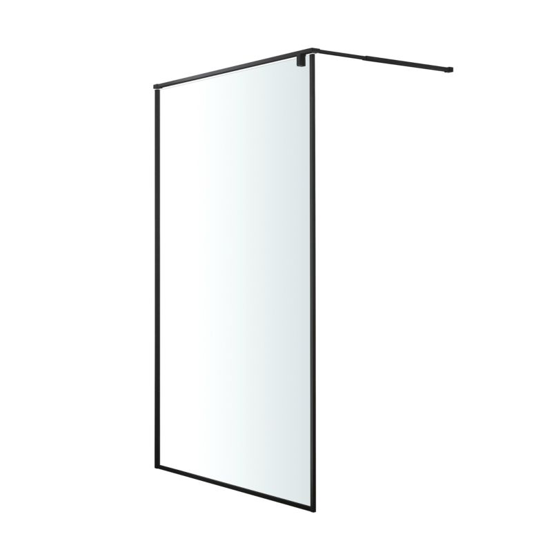 Kabina prysznicowa walk-in GoodHome Ezili 120 cm czarny mat/transparentna