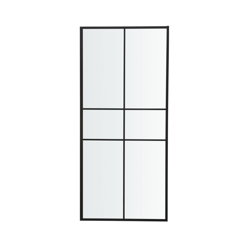 Ścianka prysznicowa GoodHome Ahti 90 cm chrom/czarna