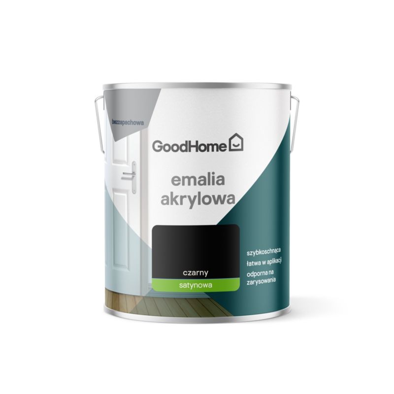 Emalia akrylowa GoodHome czarny 2,5 l