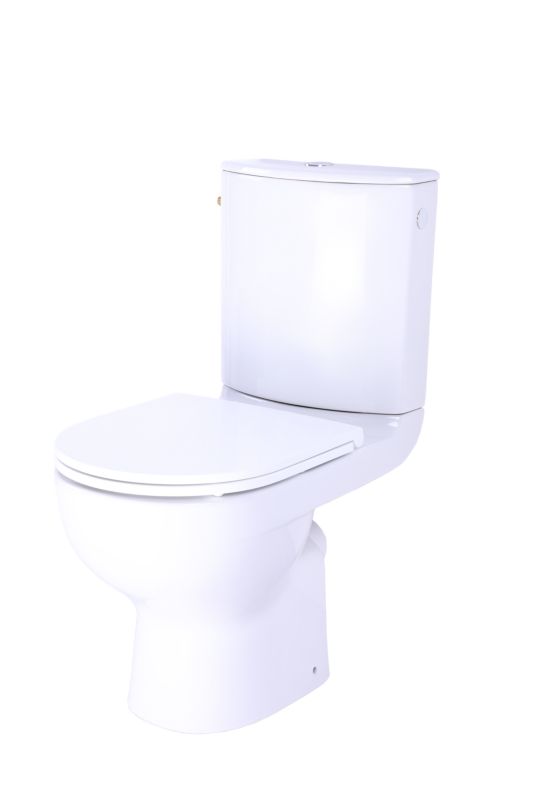 Kompakt WC GoodHome Cavally Slim bezkołnierzowy pionowy 3/6 l z deską wolnoopadającą