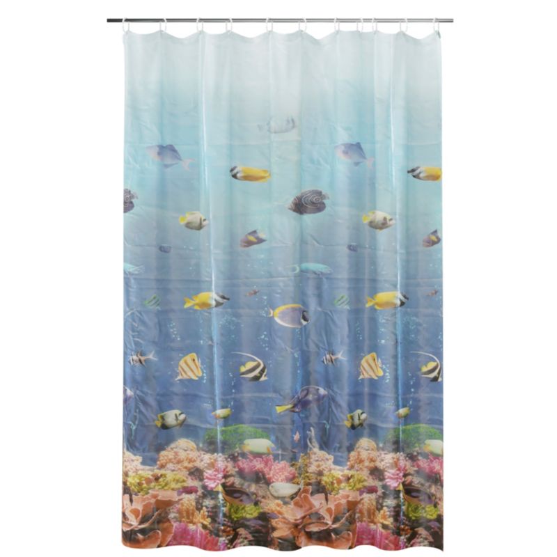 Zasłonka prysznicowa GoodHome Tholen 180 x 200 cm wodny świat