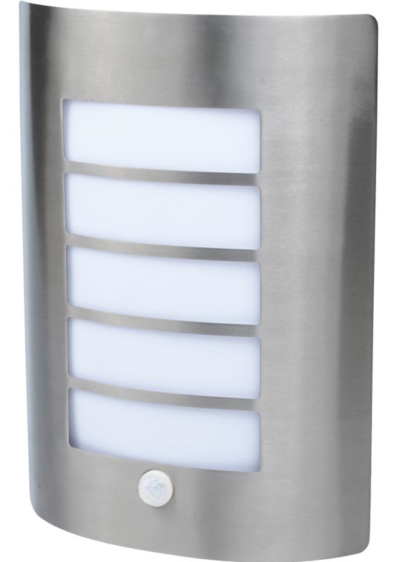 Kinkiet ogrodowy GoodHome Grandy z czujnikiem ruchu 1 x 40 W E27 stal szczotkowana