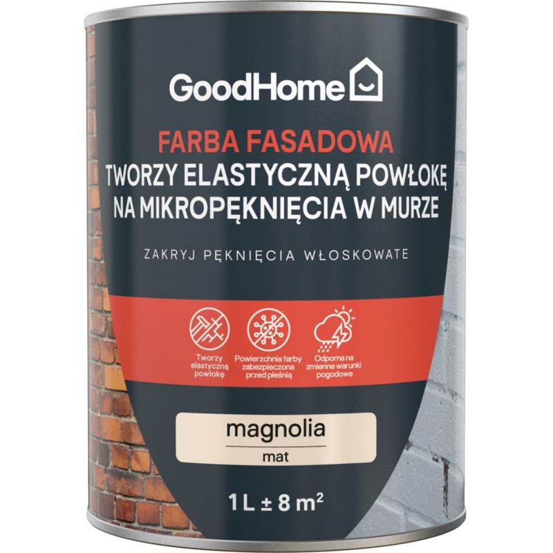 Farba fasadowa GoodHome na mikropęknięcia magnolia 1 l