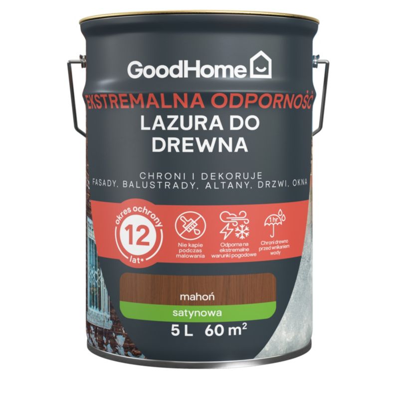 Lazura GoodHome 12 lat mahoń 5 l