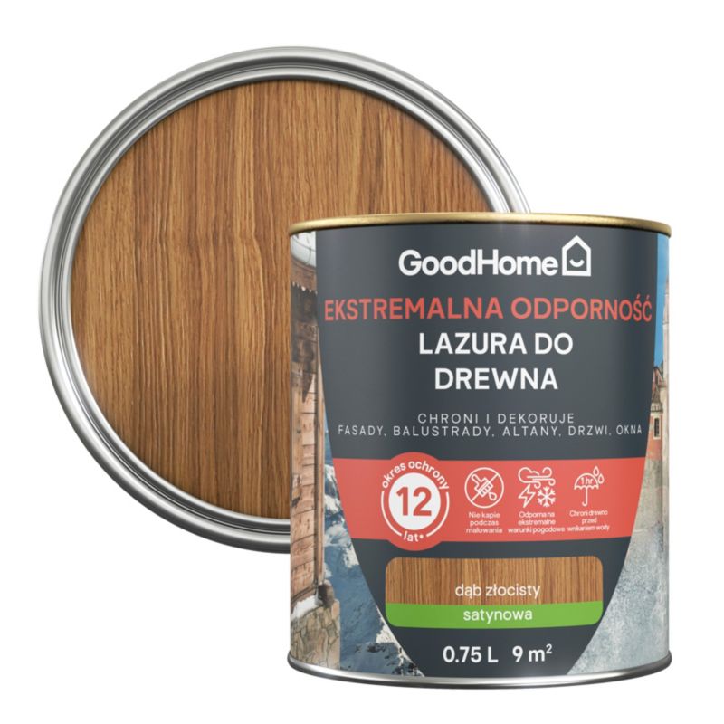 Lazura GoodHome 12 lat dąb złocisty 0,75 l
