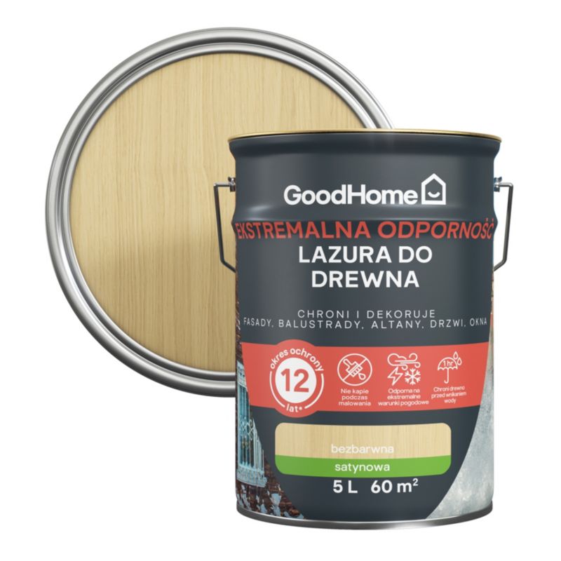 Lazura GoodHome 12 lat bezbarwna 5 l