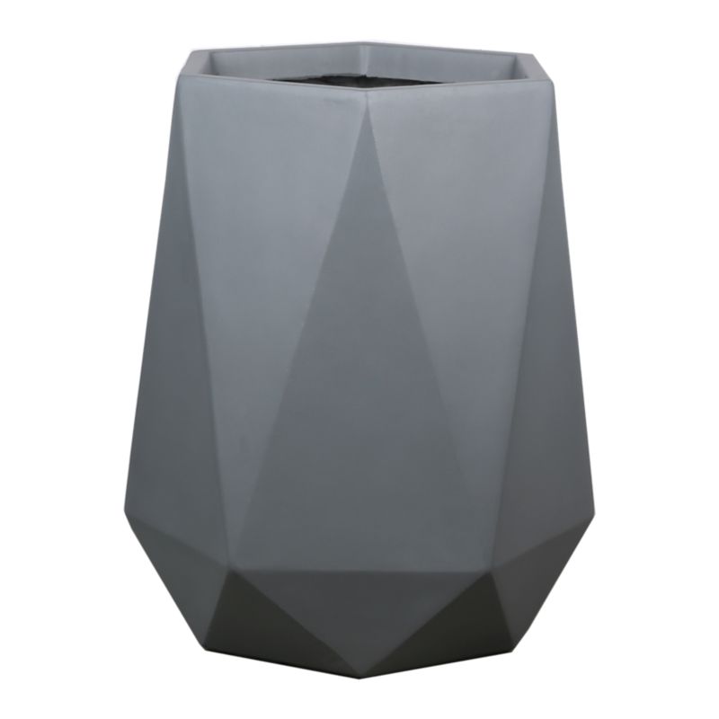 Donica geometryczna Verve 25 cm jasnoszara