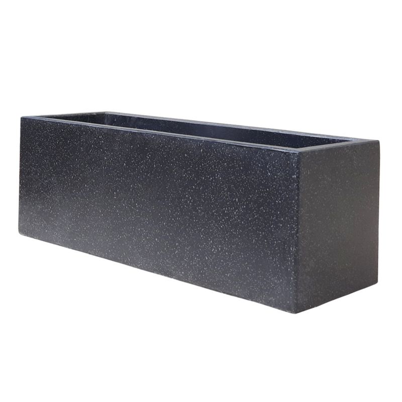 Donica Verve efekt cementu kwadratowa 60 cm ciemny szary
