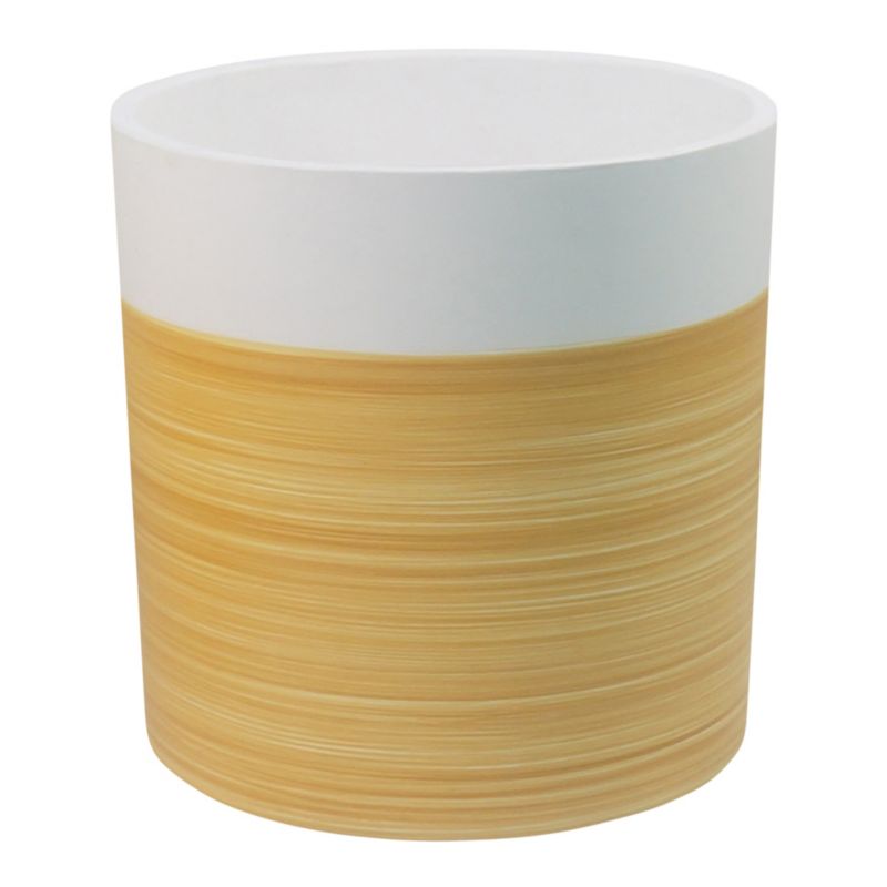 Donica ceramiczna GoodHome ozdobna 33 cm efekt drewna