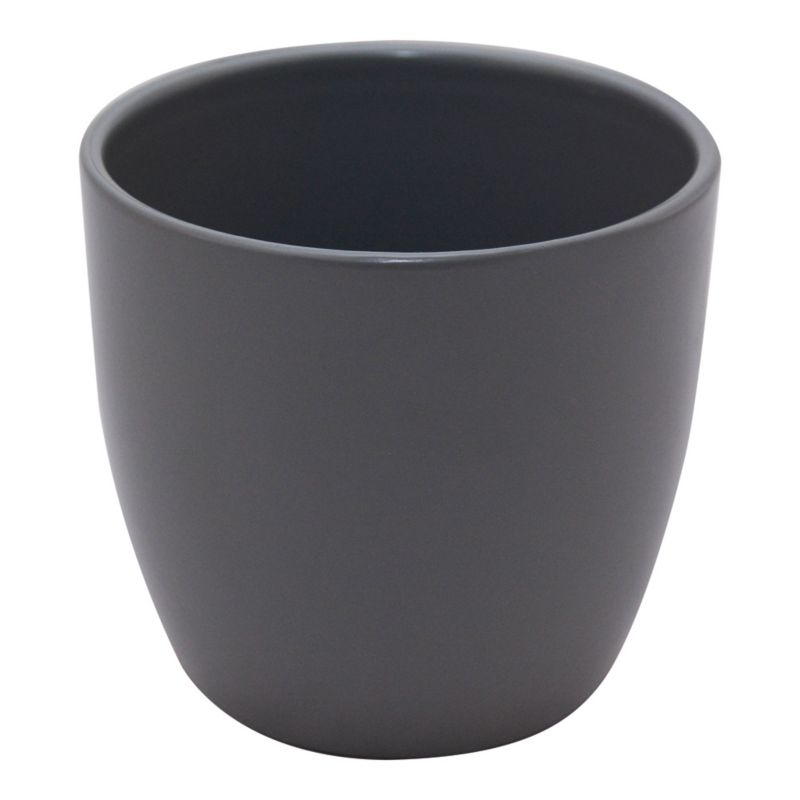 Osłonka doniczki GoodHome Emi 22 cm szara
