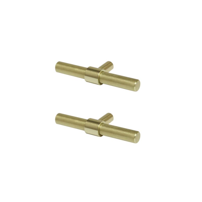 Uchwyt meblowy GoodHome Dukkah T 95 mm mosiądz