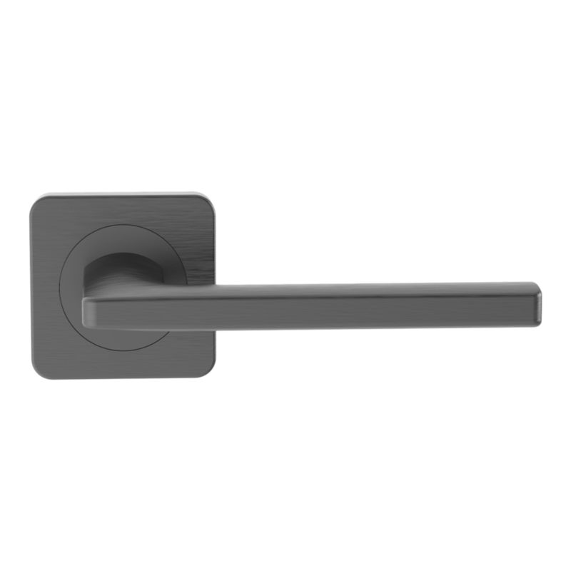 Klamka GoodHome Straight kwadratowy szyld grafit mat