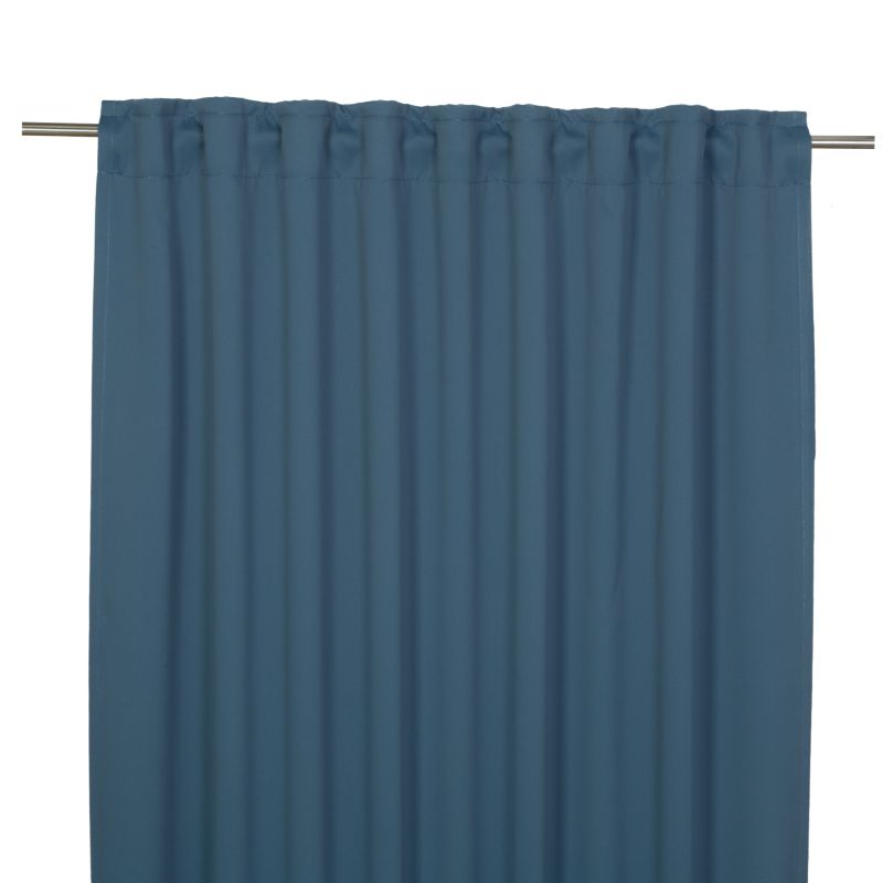 Zasłona zaciemniająca na taśmie GoodHome Cargill 140 x 300 cm granatowa