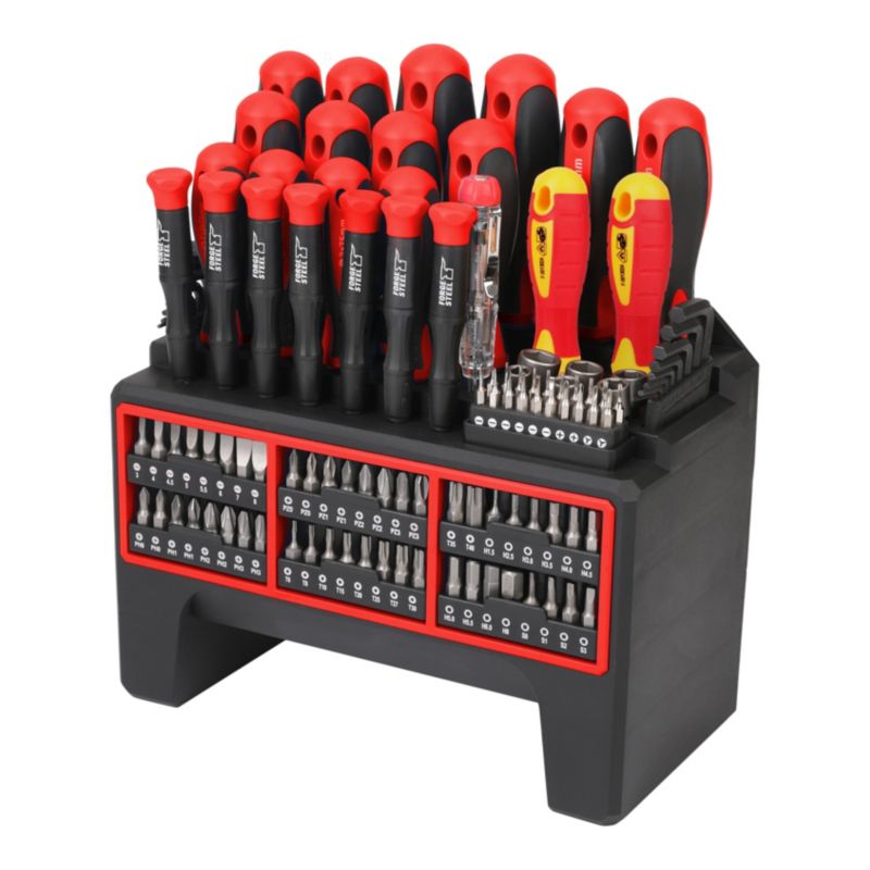 Zestaw wkrętaków z bitami Forge Steel 114 elementów