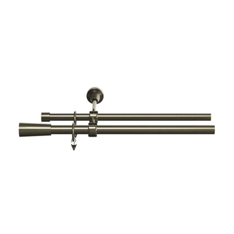 Karnisz podwójny Goodhome Antiki II 19 mm 240 cm stożek złoty