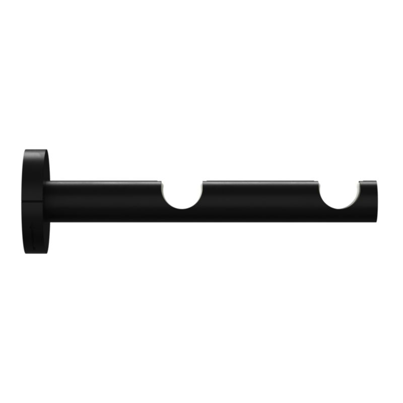 Wspornik ścienny podwójny Goodhome Araxos 19/19 mm czarny