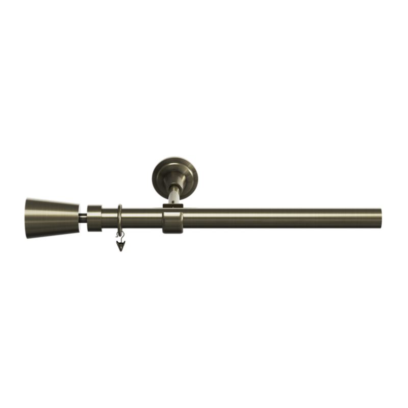 Karnisz pojedynczy Goodhome Antiki 25 mm 160 cm stożek złoty