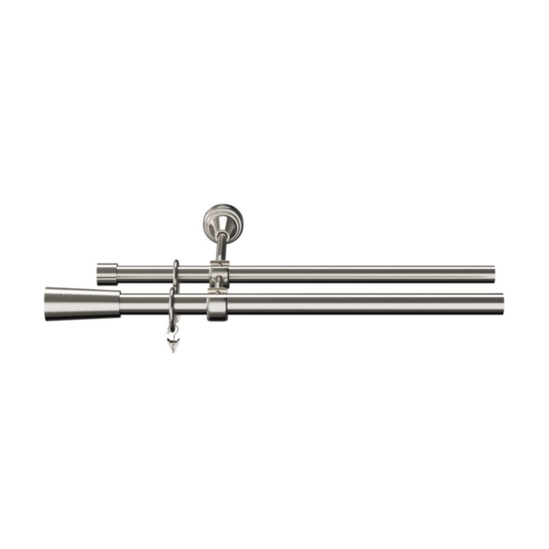 Karnisz podwójny GoodHome Athens II 19 mm 200 cm stożek szary