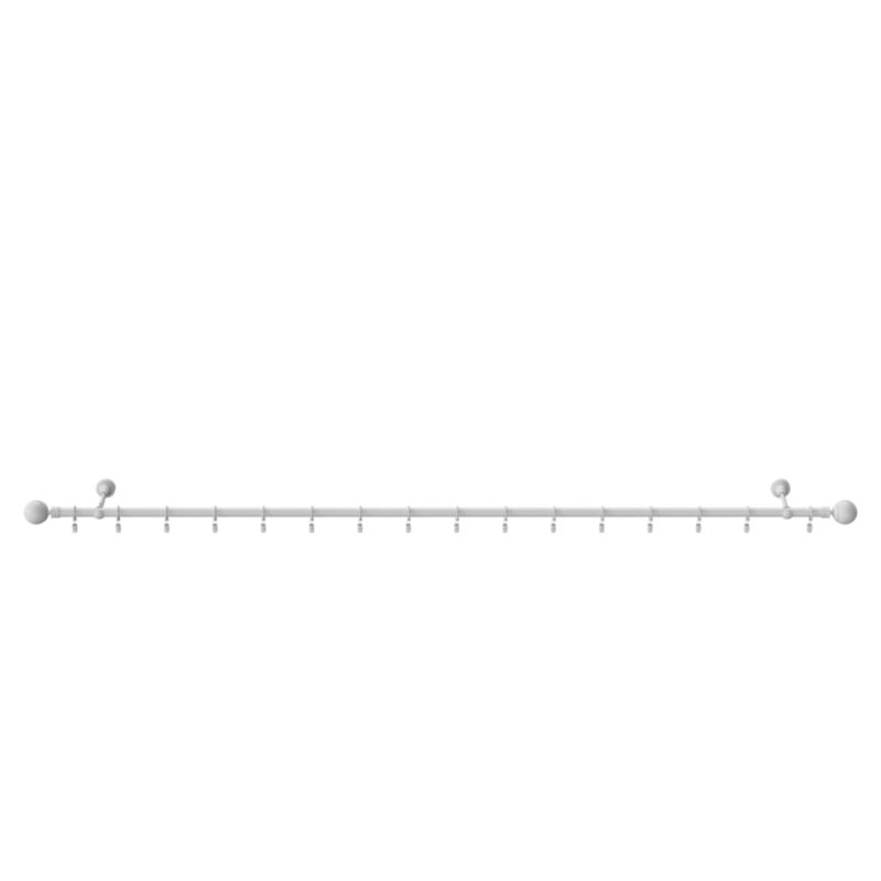 Karnisz pojedynczy GoodHome Anafi 19 mm 160 cm kula biały