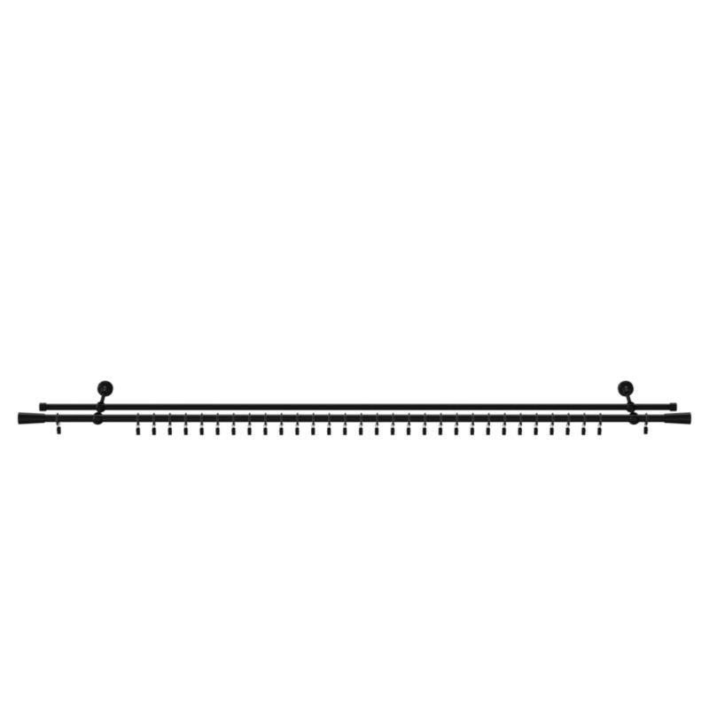 Karnisz podwójny GoodHome Araxosi 19 mm 160 cm stożek czarny