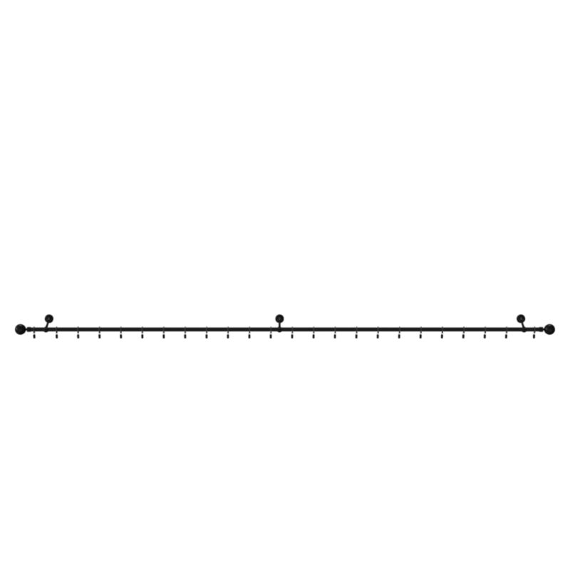 Karnisz pojedynczy GoodHome Araxosi 19 mm 240 cm kula czarny