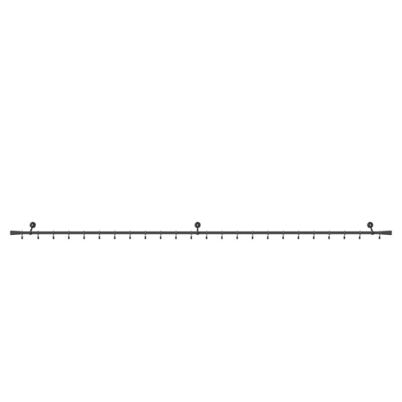 Karnisz pojedynczy Goodhome Kimlos 19 mm 240 cm stożek czarny
