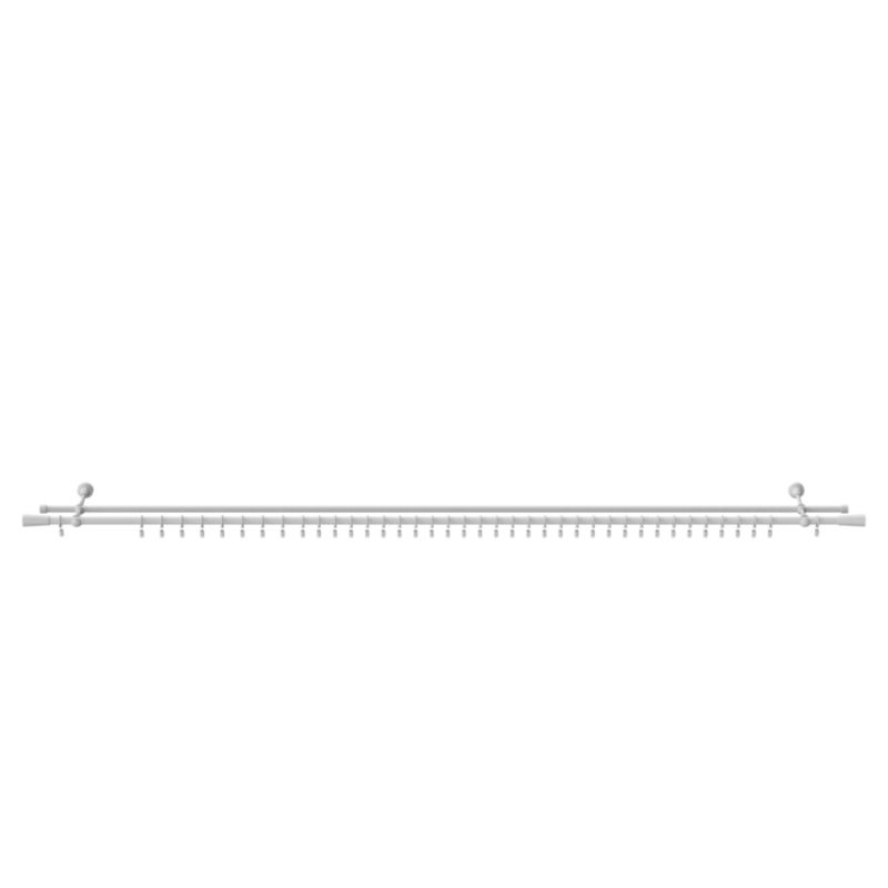 Karnisz podwójny GoodHome Anafi 19 mm 200 cm stożek biały