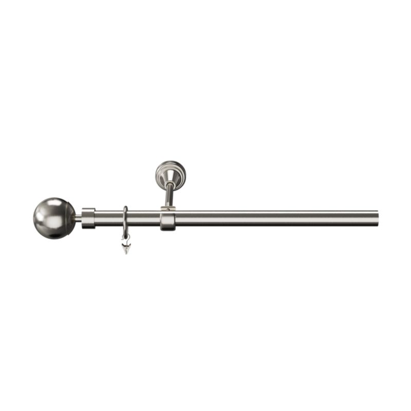 Karnisz pojedynczy Goodhome Athens 19 mm 160 cm kula szary